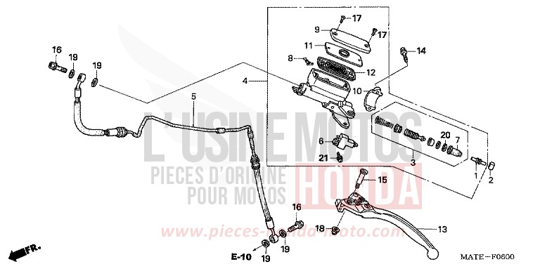 CLUTCH MASTER CYLINDER for Super Blackbird ACCURATE SILVER METALLIC (NH146E) from 2005